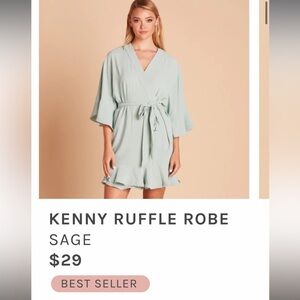 XL/XXL Sage Kenny Ruffle Robe